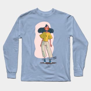 Girl in Yellow Long Sleeve T-Shirt